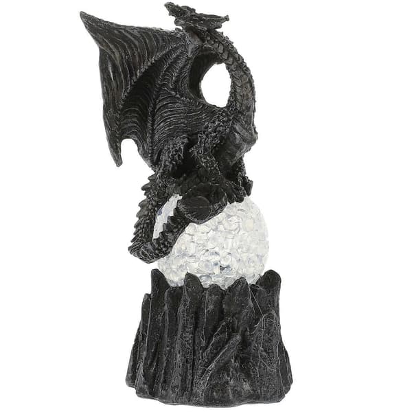 2025 Halloween Drakstaty Skrivebords Resin Dyreskulptur med Lysbold