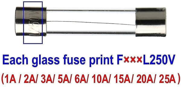 126 st glasrörssäkringar, 6 x 30 mm glaspatronssäkringar, snabba bilsäkringar, snabba glasrörssäkringar (amp 1