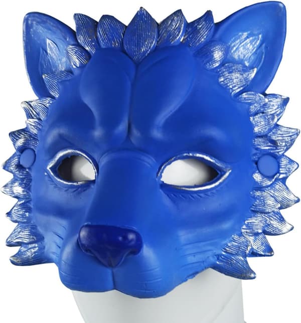 ansiktsdekke, løve, voksne, hodeplagg, cosplay, pustende blå - Blau