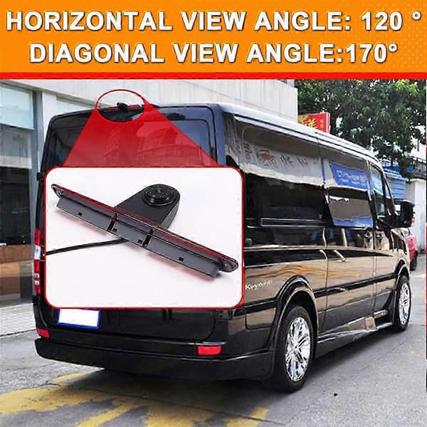 2007-2019 Sprinter W906 HD Rear Camera with Enhanced Night Vision and 3rd Brake Light As Shown As Shown