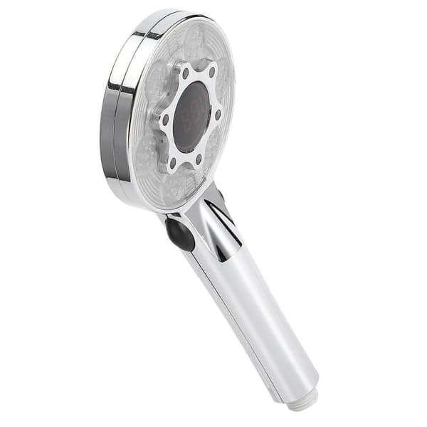 G1/2in Digital LED Dusjhode med 3-farget temperaturkontroll Håndholdt 3 spraymoduser