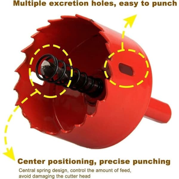 50 mm bimetall hullsag, M42 HSS hullsag, hurtigstål