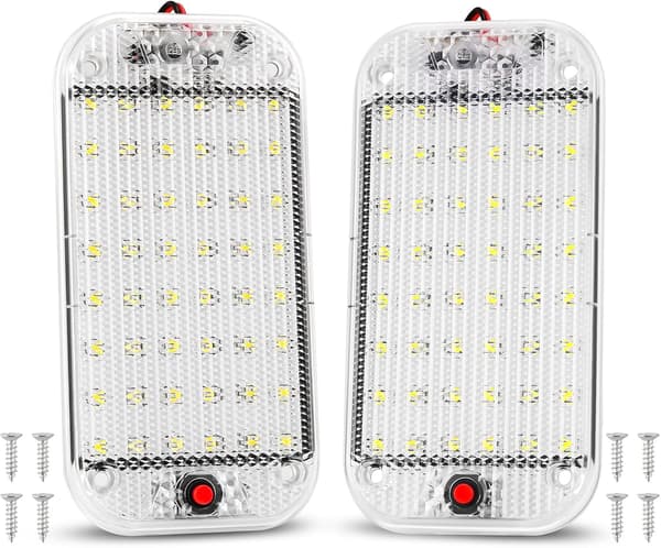 12V LED Innvendig Lys 48 LED Bil Lampe med På/Av-bryter