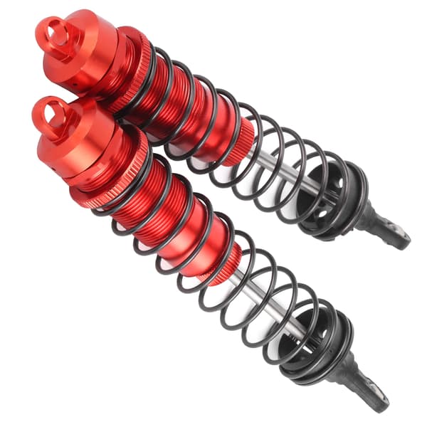 2 Pcs Rear Shock Absorber Remote Control for 1/10 ARRMA Aluminum Alloy Control Car Accessories Red