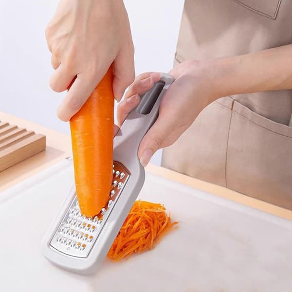 Multifunctional 3-in-1 Grater Stainless Steel Scraper Overlapping Design Household Kitchen Grater