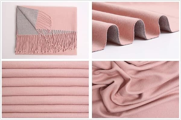 Rosa grå tørklæde vinter pashmina sjal til kvinder lang stor thi