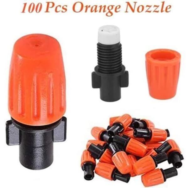 100 Pcs Adjustable Micro Sprinklers for Irrigation, Adjustable Drip Irrigation Nozzles for Garden (FMY)