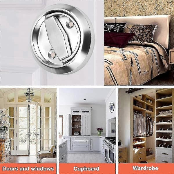 Door Handle, Invisible Stainless Steel Door Lock