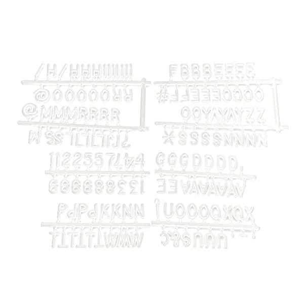 25cm*25cm Plastic Message Board with Interchangeable Letters and Numbers for Room Decor (White Frame)