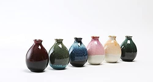 Keraaminen retro viinipullo, sake-astia, hedelmävalkoinen pullo korkilla D-8oz - D-8oz