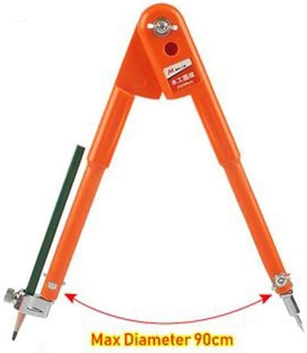 (90CM) Tømrerens præcisionskompas, stor diameter med pen - L