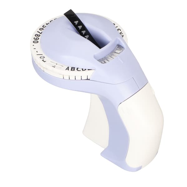 Embossing Label Maker with 2 Rolls of Tape 600 dpi DIY 47 Characters Manual 3D Portable Embossed Label Machine Printer Purple