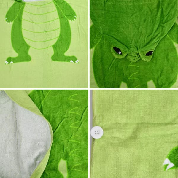 (Dinosaur) Håndklæde til Børn Poncho Håndklæde Hætte Håndklæder Bad