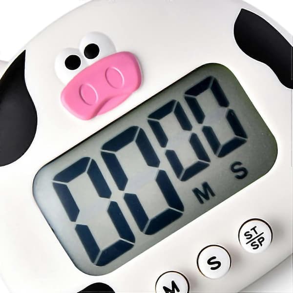 Digital kjøkkentimer LCD-skjerm Magnetisk nedtelling Stoppeklokke Timer, Kjøkken Matlaging Nedtellingstimer Barn Timer Hvit White