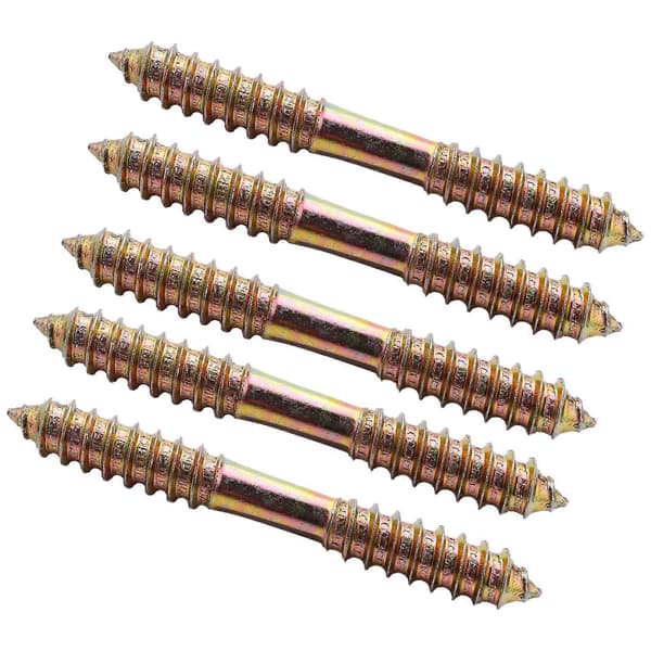M8 x 70 mm Dobbeltsidig Tre-til-Tre Møbelfesteskruer 5 stk
