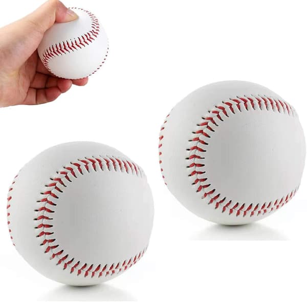 9\" håndlavede baseballs PVC øvre gummi indre blød (3 stk)