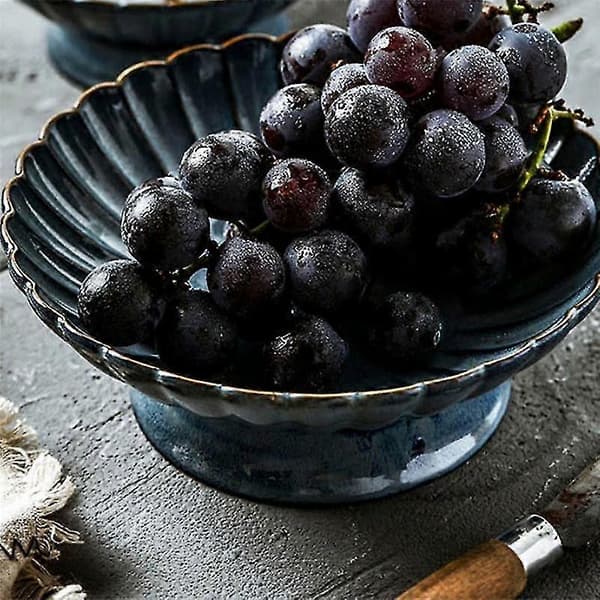 Ceramic Fruit Bowl Household Fruit Bowl Living Room Kitchen Drain Basket Dumpling Bowl with Drain