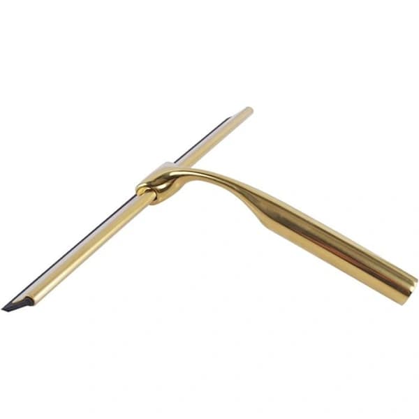 Stainless Steel Shower Squeegee with Non-Slip Handle for Bathroom, Car Window Cleaning - Gold