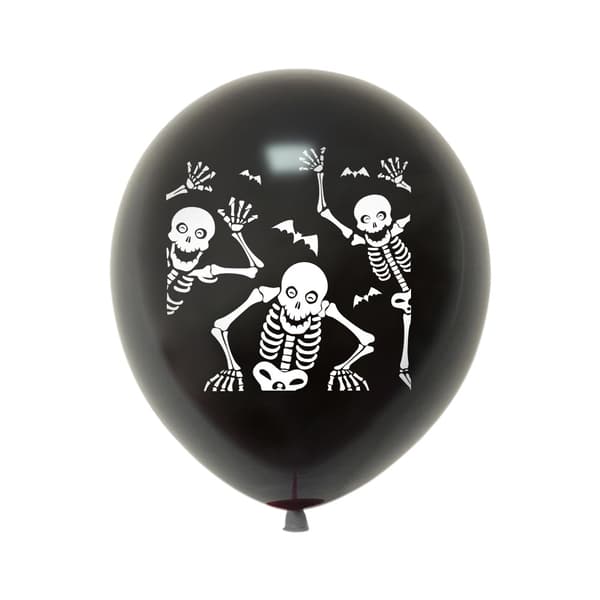 30 stk Halloween-festballondekorationer, 12 tommer sort orange