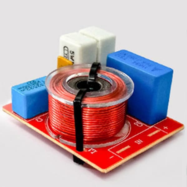 2 kpl 80W 2-tie Hi-Fi-kaiuttimen jakosuodin kytkentärasialla