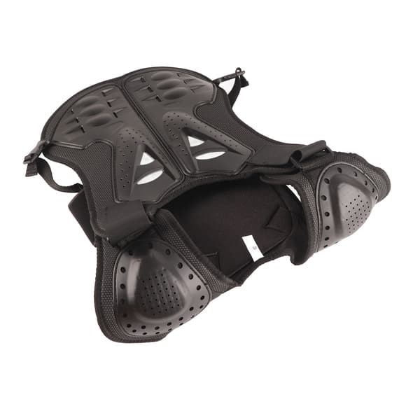 Kids Riding Chest Back Protector Skating Reflective Protective Vest Adjustable Jackets Black S