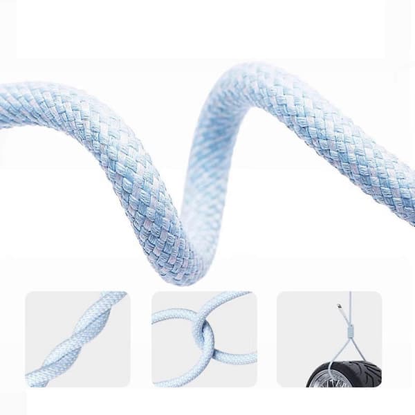 High-Speed Data Sync Fast Charging Cable 60W Braided USB C To USB C Suitable For S23/S22/S21+ Phone & Other Devices Purple Purple