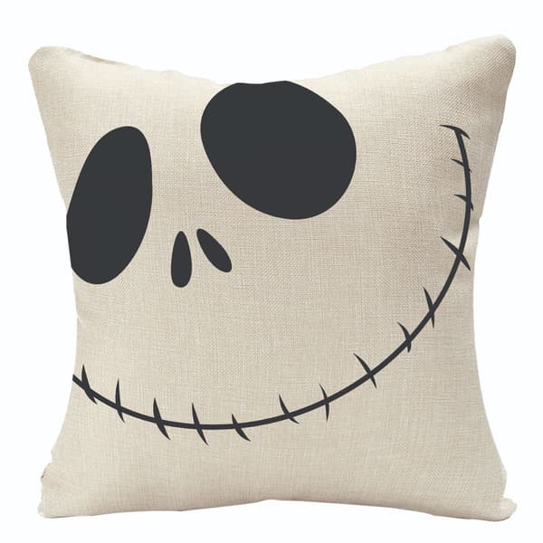 Nightmare Before Christmas Bomull Linne Kvadratisk Putetrekk