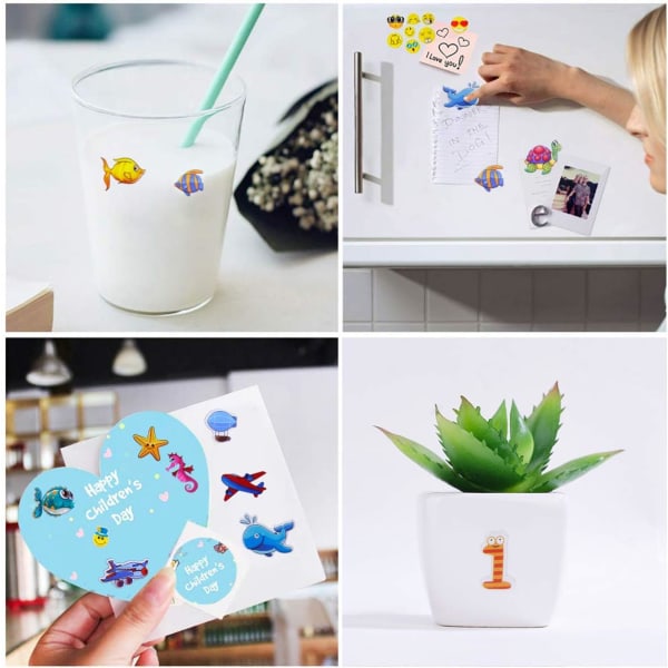 3D-puffiga klistermärken för barn scrapbooking klistermärken för småbarn, födelsedagspresent, pojke, 50 ark