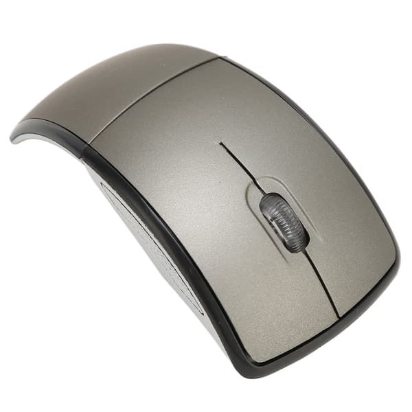 Foldable Wireless Mouse Portable Compact 2.4G Wireless Foldable Mouse 1600dpi Matte Office Gaming Mouse Gray