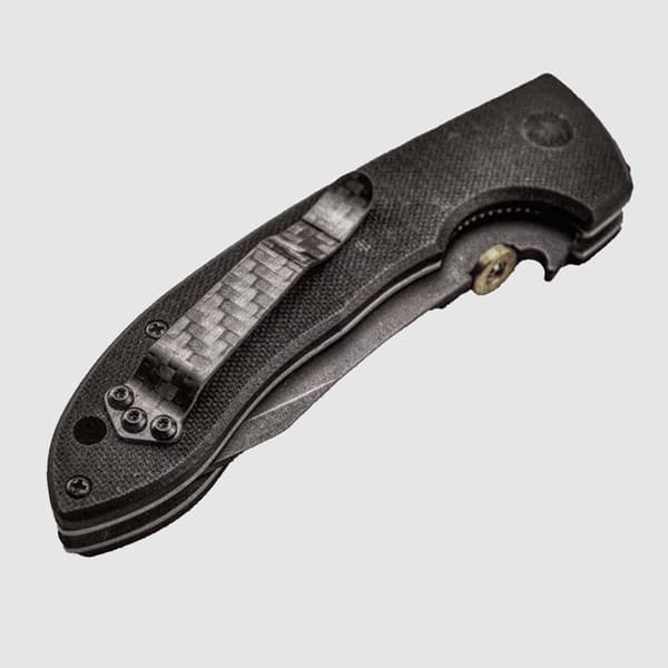 2-pack djup bärficka i titan (svart, 3-håls, 2,09\") med skruvar för Spyderco C81/C10/C11/Paramilitary 2 legering kolfiber PM2