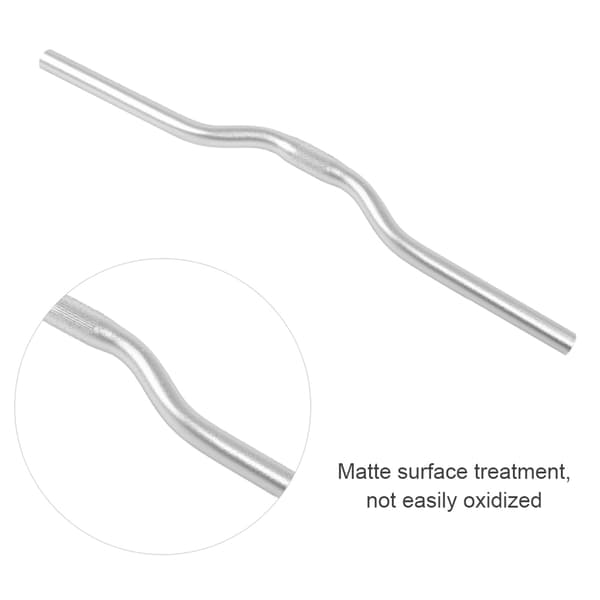 Aluminium Fixed Gear Bicycle Road Bike Fixed Gear Riser Bar Handlebar 25.4mm*520mm (Silver)