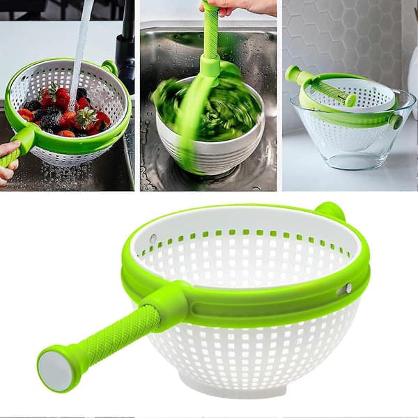 Vegetable and Fruit Drain Basket Dehydrator Multifunctional Household Drying Basket Shake Drying Kitchen Utensil Salad Spinner