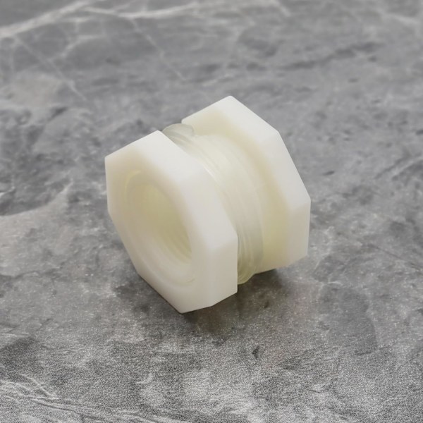 2-pack ABS Bulkhead Fitting with Plug - Plastic Water Tank Connection Adapter