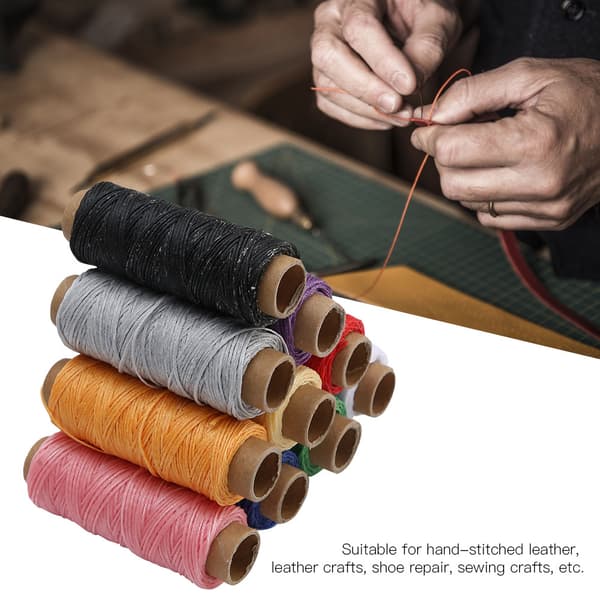 10 farver 150D vokset tråd 50 meter vokset snor DIY håndsyet tilbehør