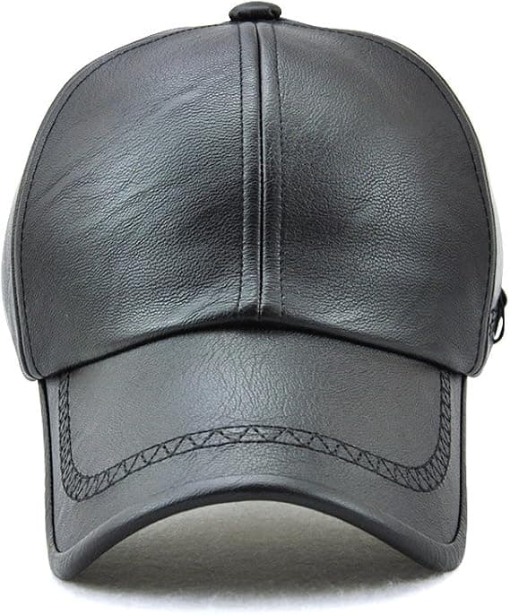 Herr Läder Baseballcaps Justerbar Caps Sport Hatt Bonnet Flat Cap