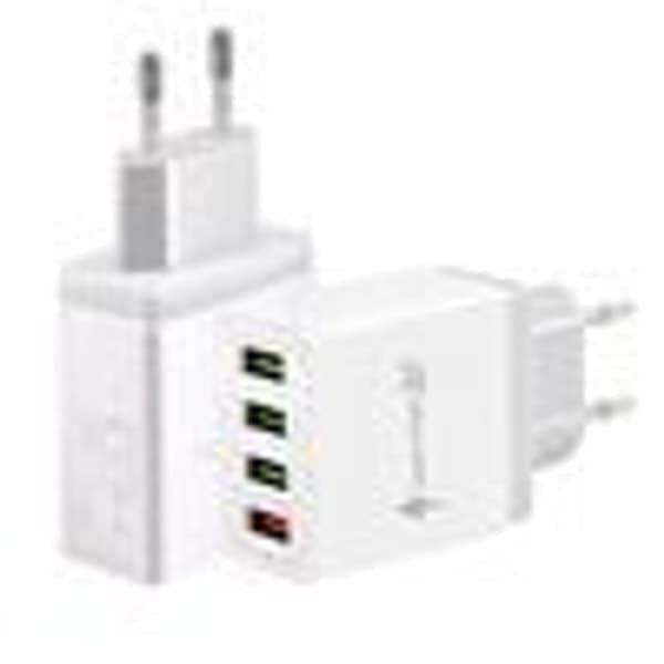5V/3.1A Strömladdare Snabbladdare 4-Port USB QC 3.0