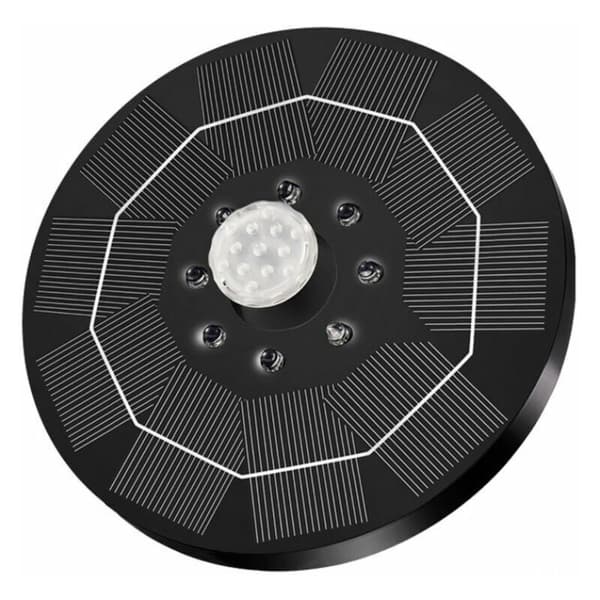 Solarfontæne til pool, udendørs, stenhave, flydende fontæne med energilagring og 3W LED-lys