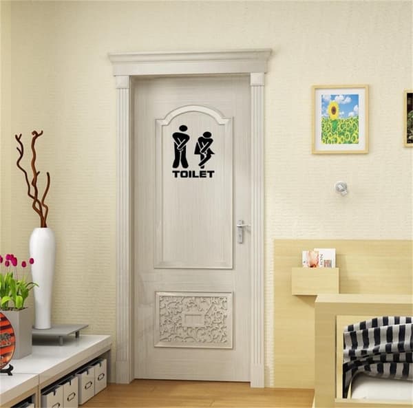 DIY Irrotettava Mies Nainen WC Kylpyhuone WC-kyltti, OYEFLY