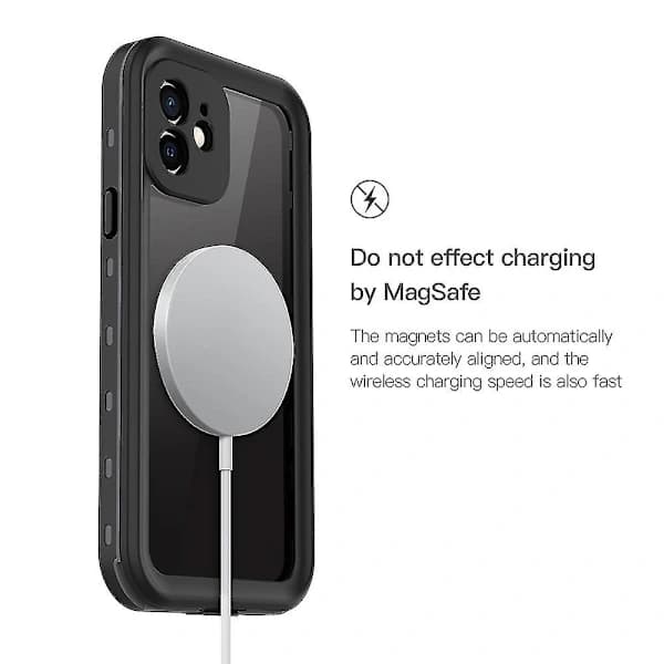 REDPEPPER Dot+ -sarjan läpinäkyvä IP68 vedenpitävä PC+TPU-kuori iPhone 12:lle