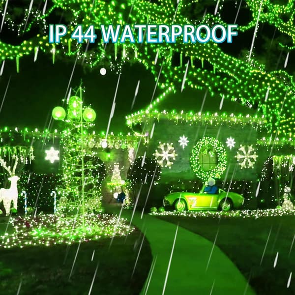 Solar Powered Outdoor String Lights, 2-Pack 39ft Total 100 LED Solar Waterproof String Lights 8 Modes (Green)