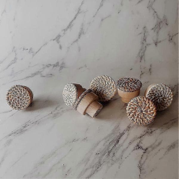 Round Decorative Knobs 6 Pcs for Furniture Cabinets Drawers Wardrobe Handles