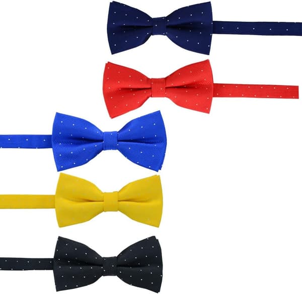 5 stk. elegant justerbar butterfly til mænd, klassisk tøjtilbehør, farve et, one size -