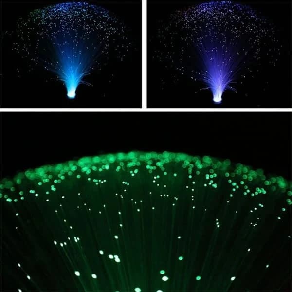 Fiberoptisk lampe / Fiberlampe - Farveskiftende - 30 cm