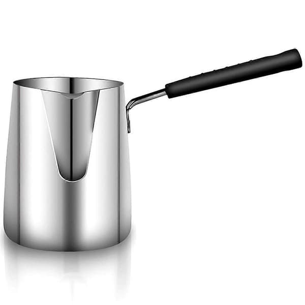 Smør- og kaffevwarmer i rustfrit stål, tyrkisk kaffekande, mini smeltegryde og mælkekande