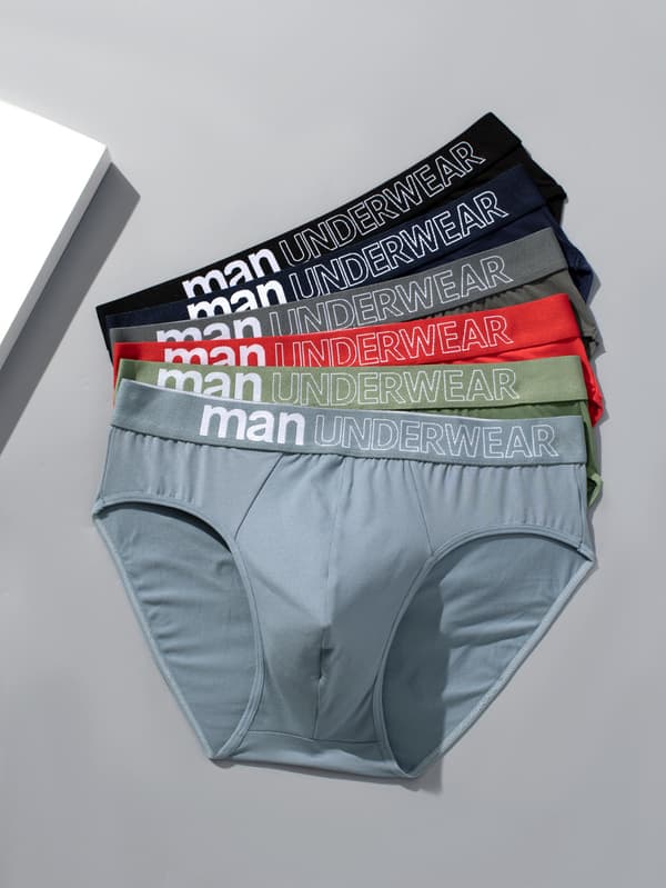 12-pack - Men's Underwear, Antibacterial, Comfortable, Seamless, Breathable Briefs - Size L L