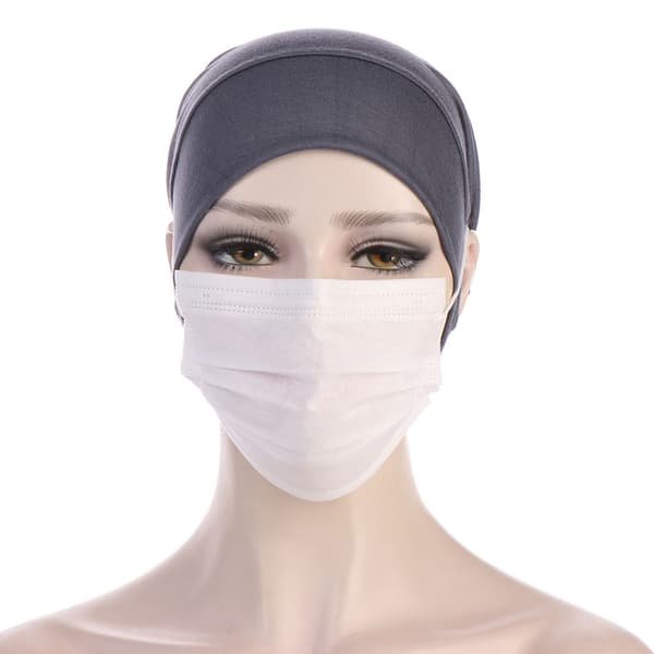 Muslim Underscarf, Elastic Non-Slip Hijab Cap with Ear Openings, Quick-Drying Machine Washable Cap Underscarf, Lightweight and Breathable