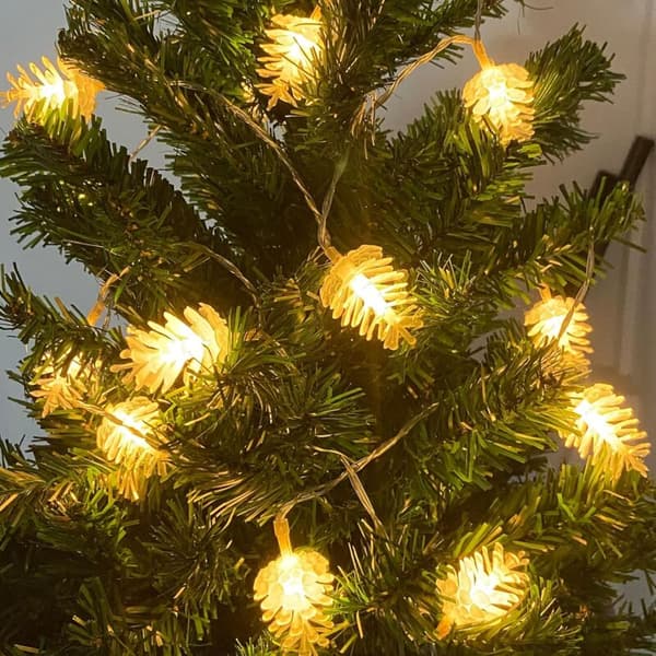 Pine Cone String Lights, 6M 40 LED String Lights USB LED String Lights for Indoor/Outdoor/Festival/Christmas/Garden/Wedding