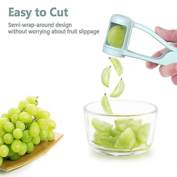 Grape Dividers Grape Slicer Quarter Cutter Tool for Fruit Vegetable Grape Cherry Tomato Cutter, Kitchen Utensil Fruit Slicer for Vegetable Fruit Salad