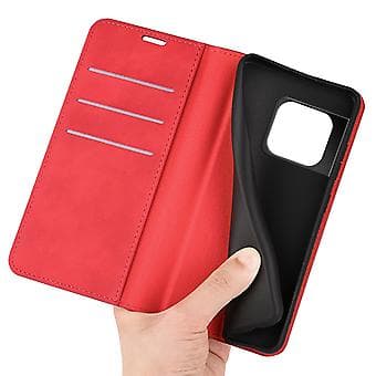 Magnetisk Læder TPU Etui med Sugefunktion til OnePlus 10 Pro 5G Rød