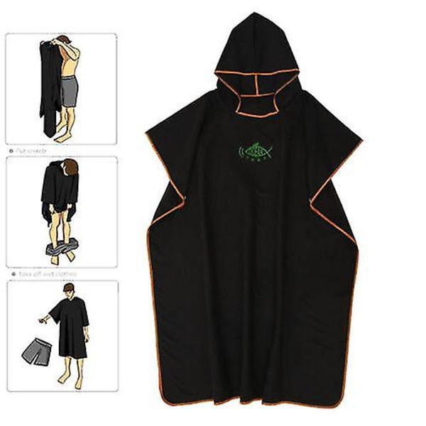 Unisex Rantapyyhe Vaihtotakki Kylpytakki Huppu Nopea Kuiva Poncho Kylpytakki Aikuinen Vihreä